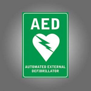 AeroSupplies AED Wall Signs (Poly)